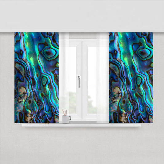 Abalon Liquid Art Material Pattern Fabric Window Curtains