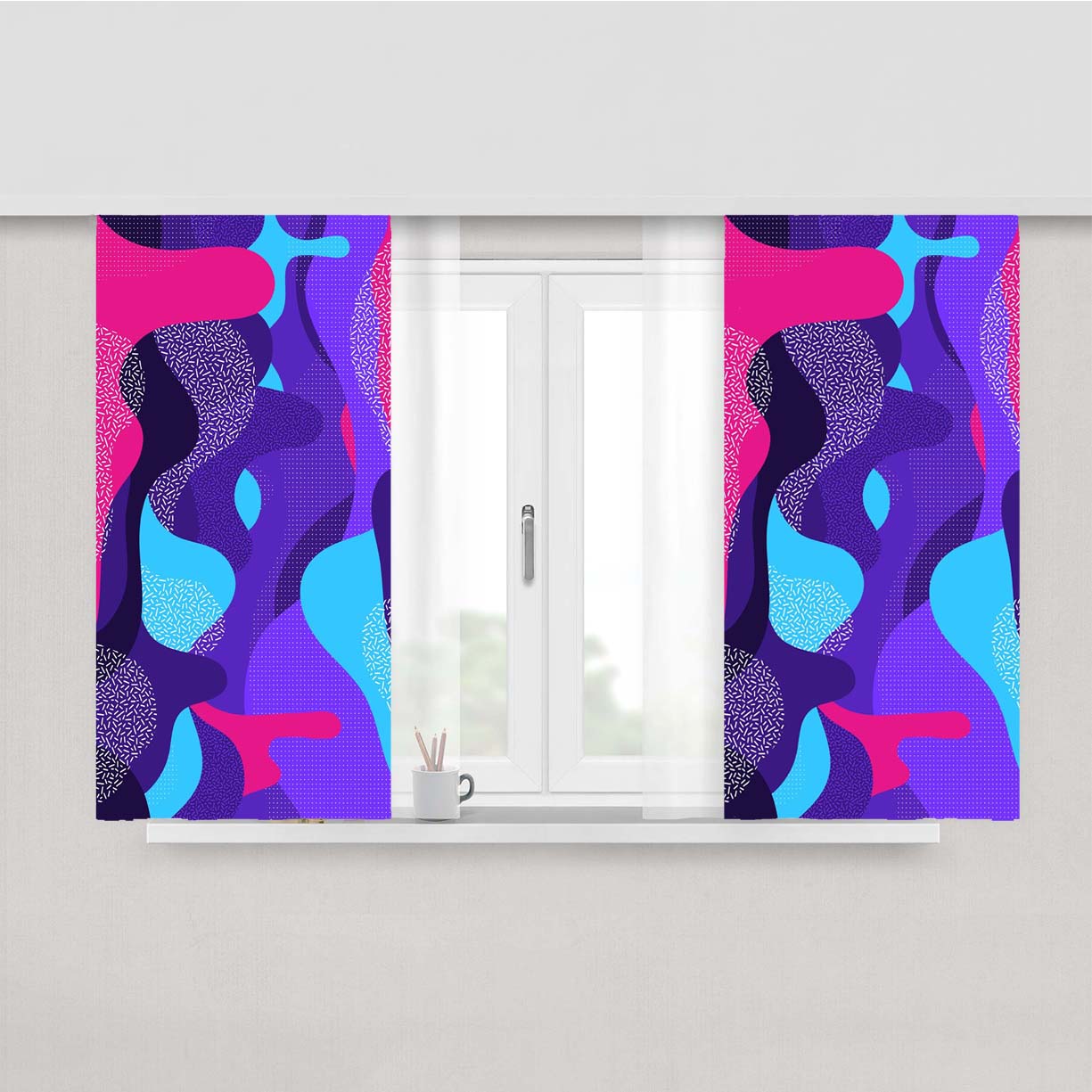 Abstract Pattern August Fabric Window Curtains