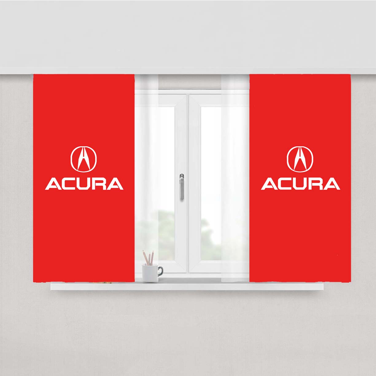 Acura Logo Fabric Window Curtains