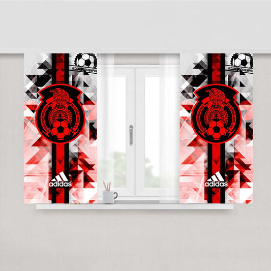 Adidas Mexico Soccer Eagle Pattern Fabric Window Curtains