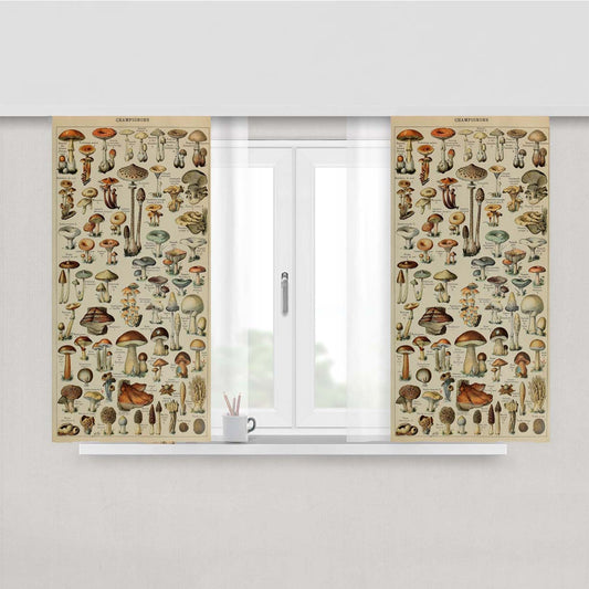 Adolphe Millot'S Mushroom Fabric Window Curtains