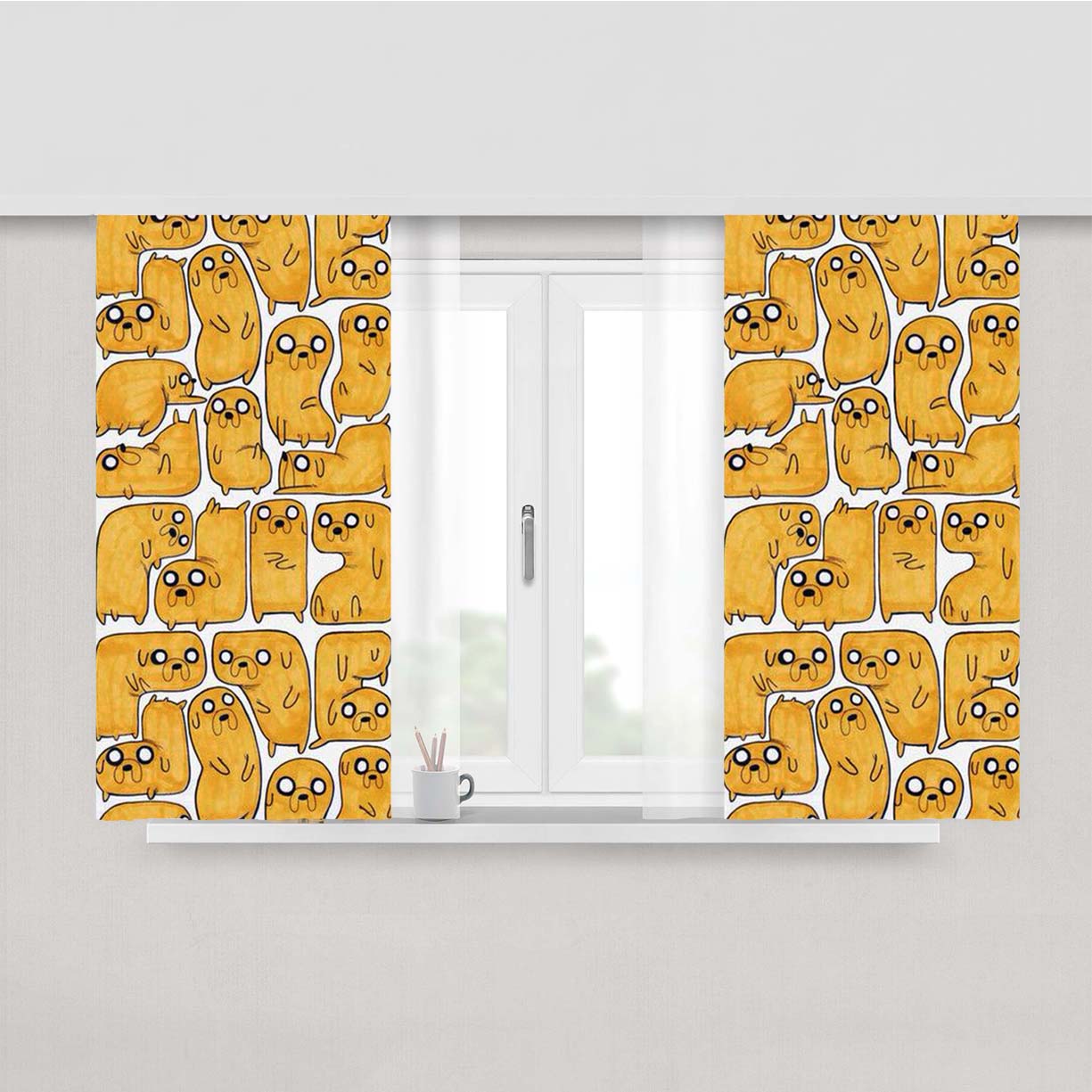 Adventture Time Pattern Fabric Window Curtains