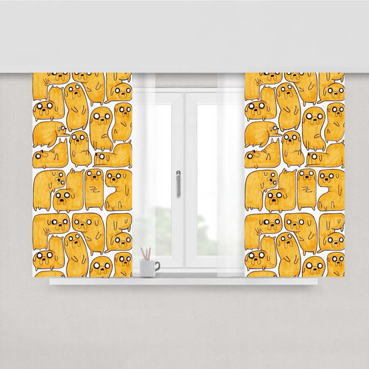 Adventure Time Jake Pattern Fabric Window Curtains