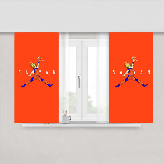 Air Jordan Goku Saiyan Fabric Window Curtains