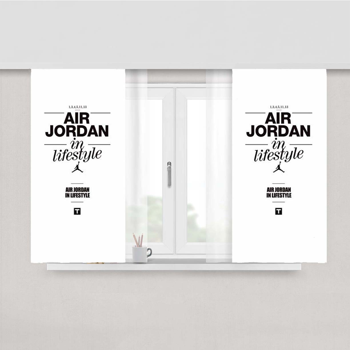 Air Jordan In Style Fabric Window Curtains