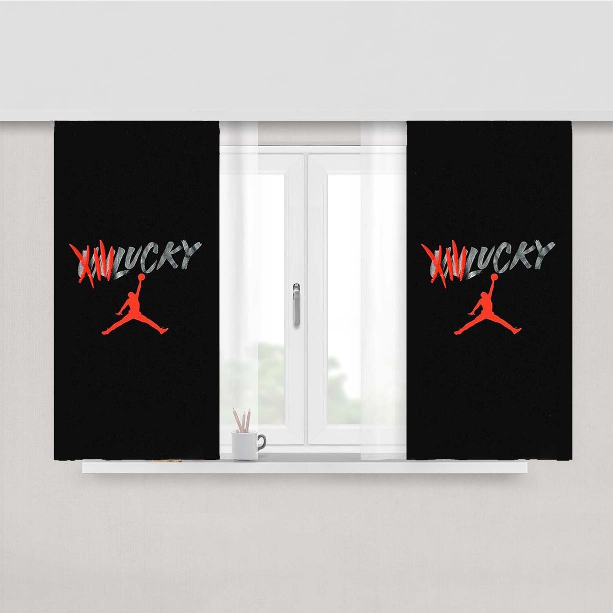Air Jordan New Logo Fabric Window Curtains