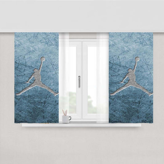 Air Jordan Steel Texture Logo Fabric Window Curtains