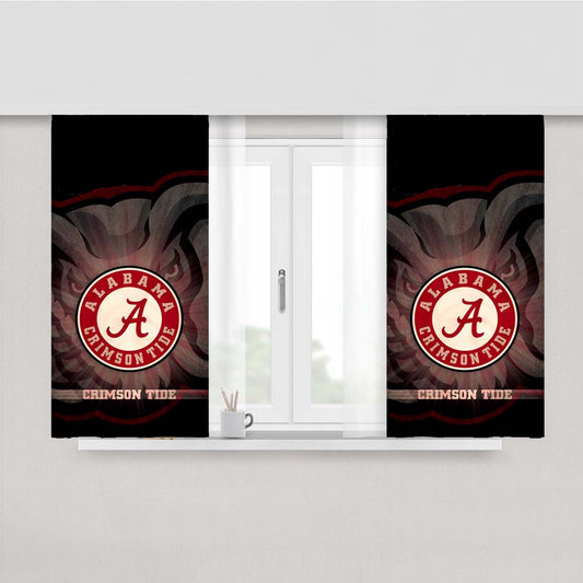 Alabama Crimson Tide 6 Peach Skin Window Curtains