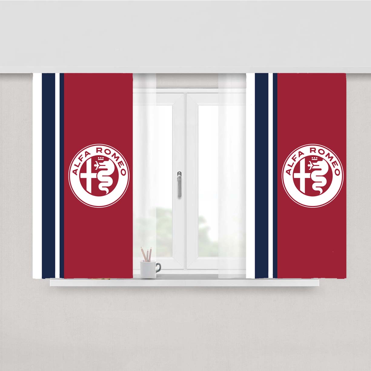 Alfa Romeo F1 Team Peach Skin Window Curtains