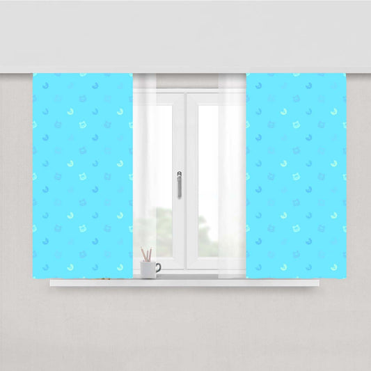 Animal Crossing Minimalist Pattern Peach Skin Window Curtains