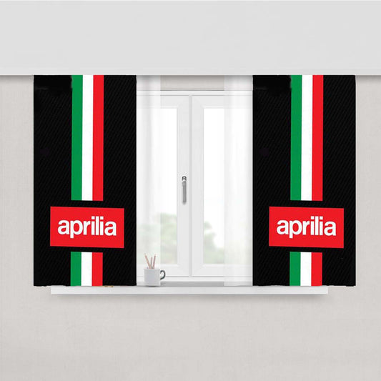 Aprilia Carbon Pattern Peach Skin Window Curtains