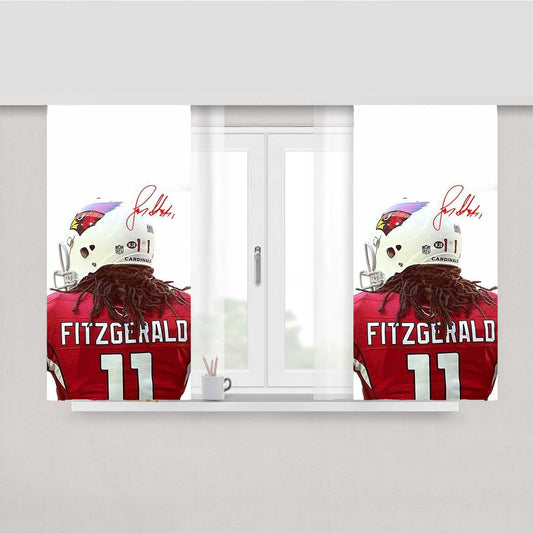 Arizona Cardinals Larry Fitzgerald Peach Skin Window Curtains