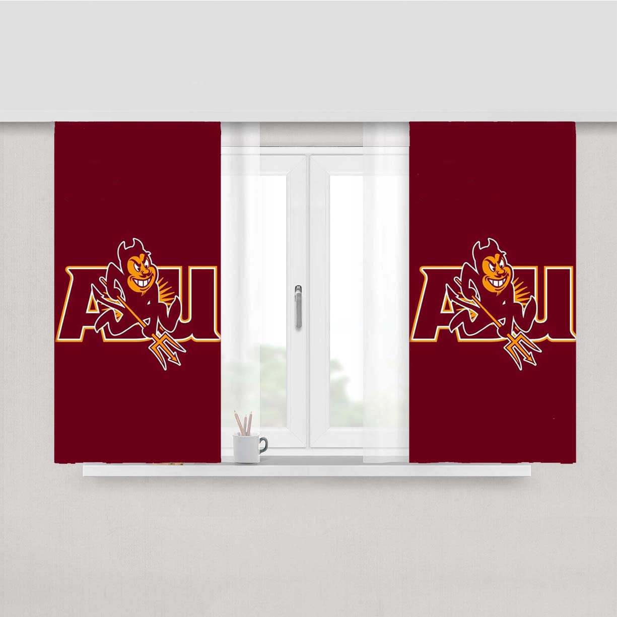 Arizona State Sun Devils Rz 3 Peach Skin Window Curtains