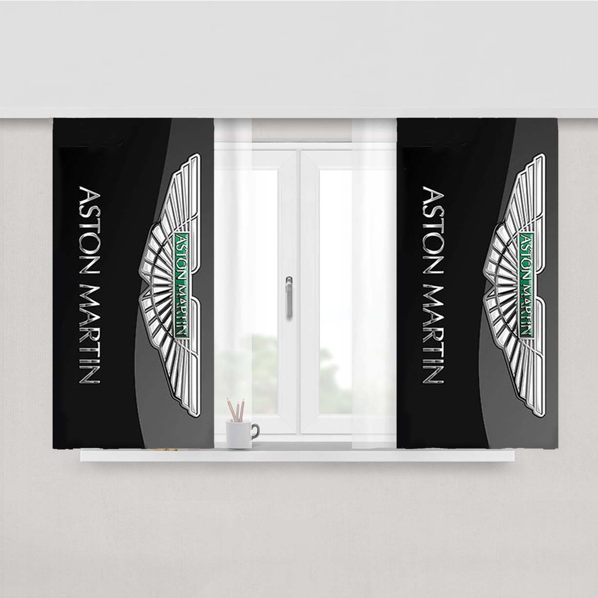 Ashon Martin Sport Luxury Car Peach Skin Window Curtains