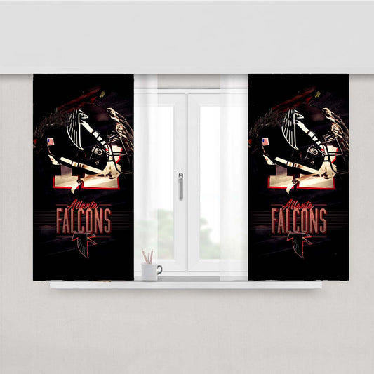 Atlanta Falcons Nfl Peach Skin Window Curtains