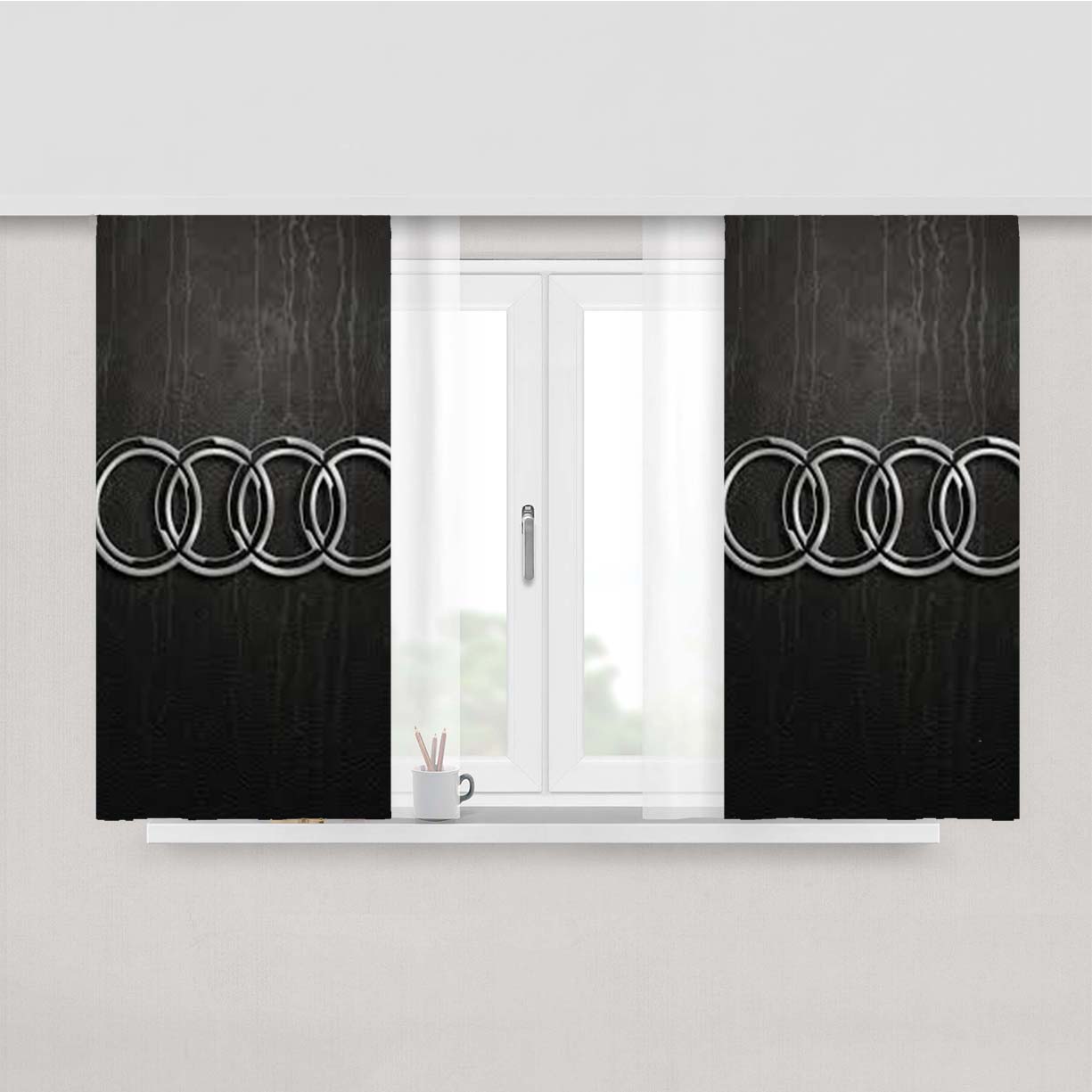 Audi Leather Peach Skin Window Curtains