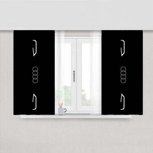 Audi Logo Front Peach Skin Window Curtains