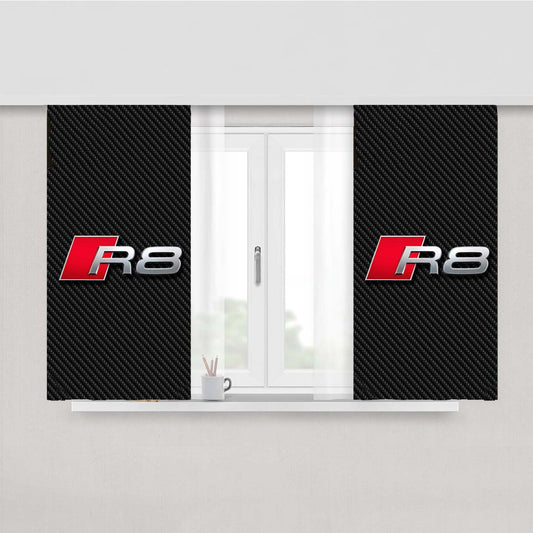 Audi R8 Car Peach Skin Window Curtains