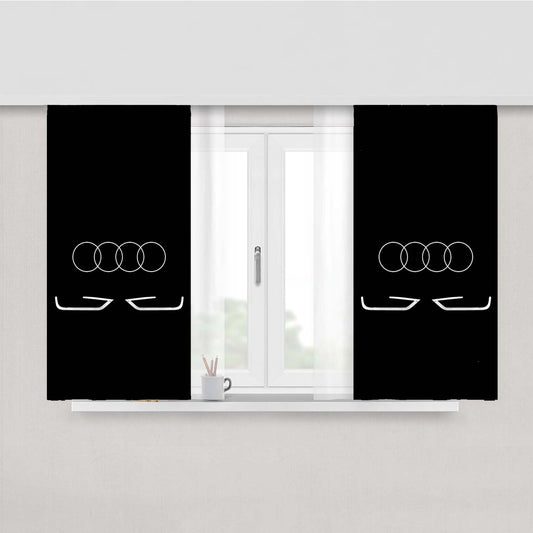 Audi Wallpapers Logo Peach Skin Window Curtains