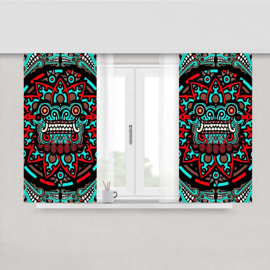 Azteca Peach Skin Window Curtains