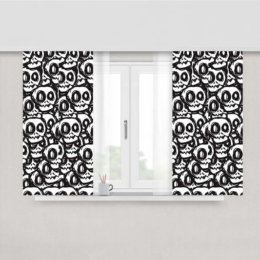 Baby Skull Pattern Peach Skin Window Curtains