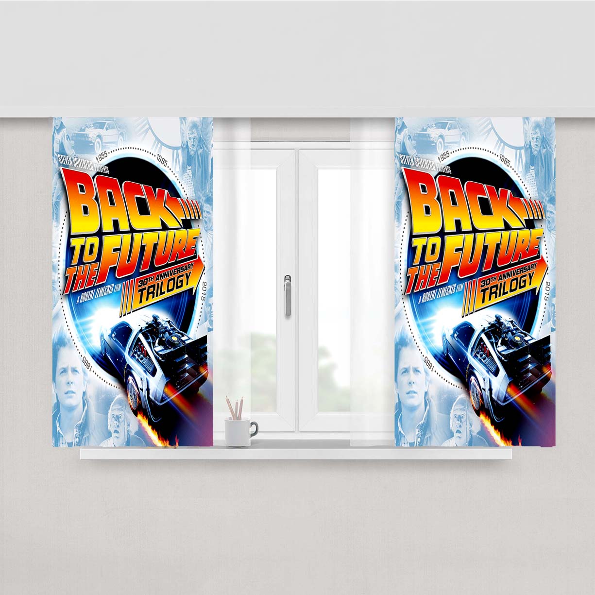 Back To The Future Cover Peach Skin Window Curtains