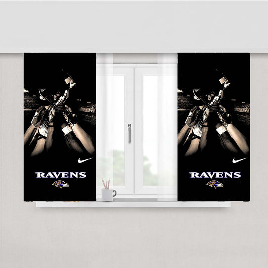 Baltimore Ravens Football Nike Peach Skin Window Curtains