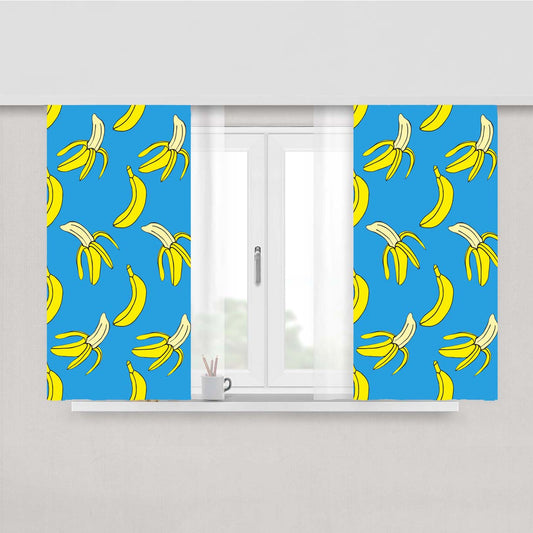 Banana Tumblr Pattern Peach Skin Window Curtains