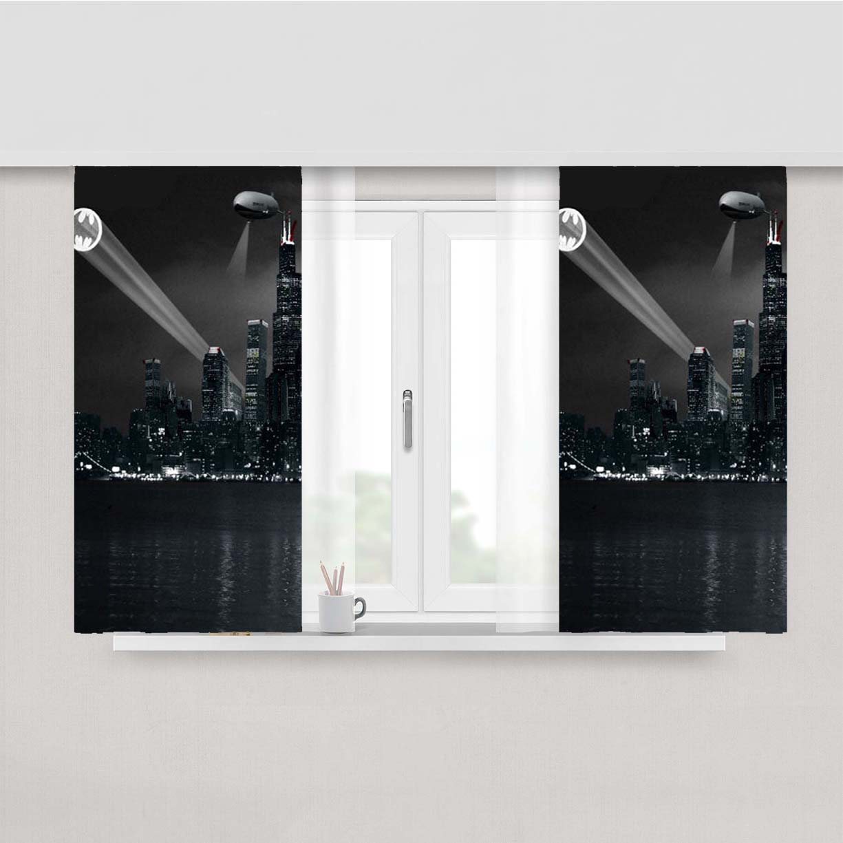 Batman Peach Skin Window Curtains