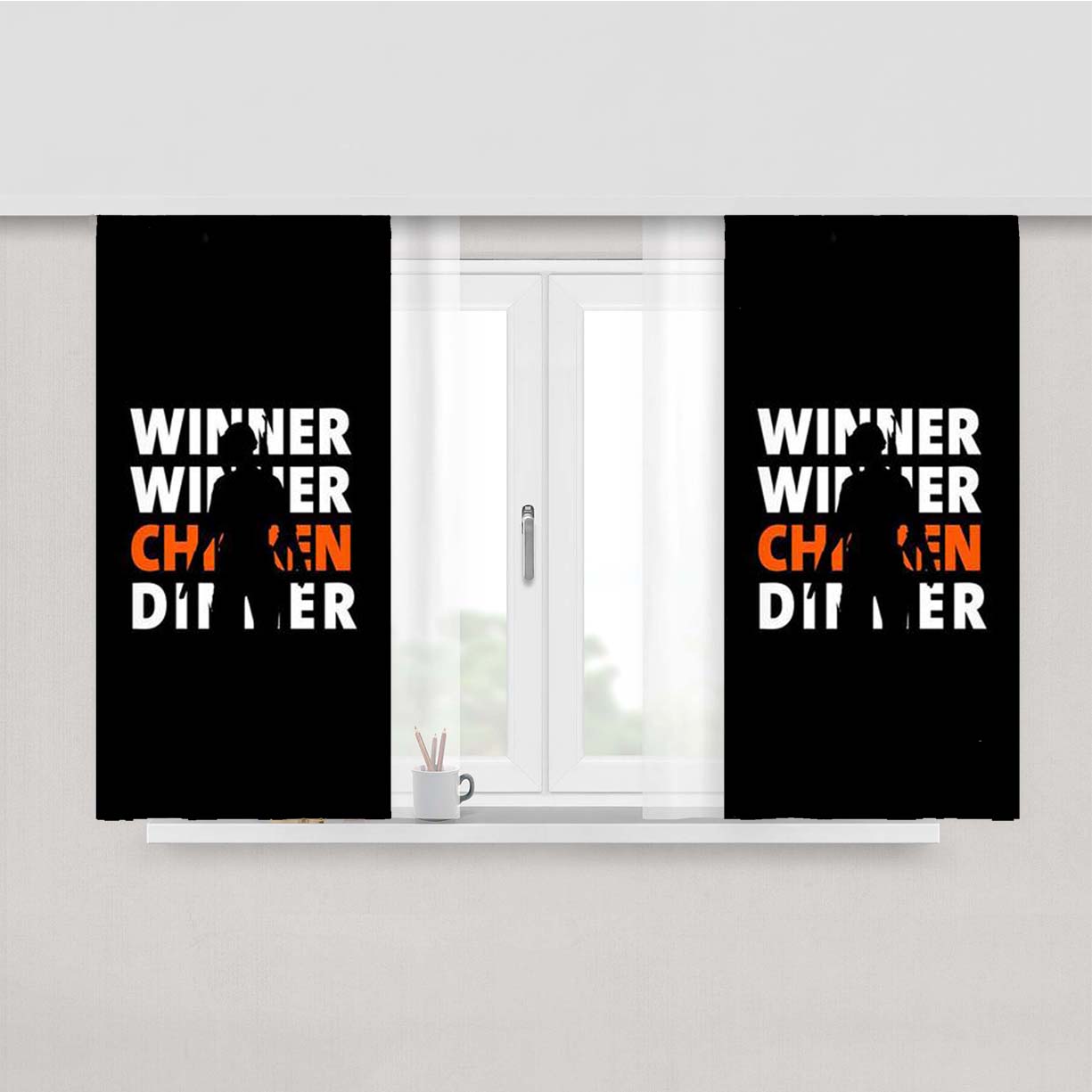 Battle Royale The Last Man Peach Skin Window Curtains