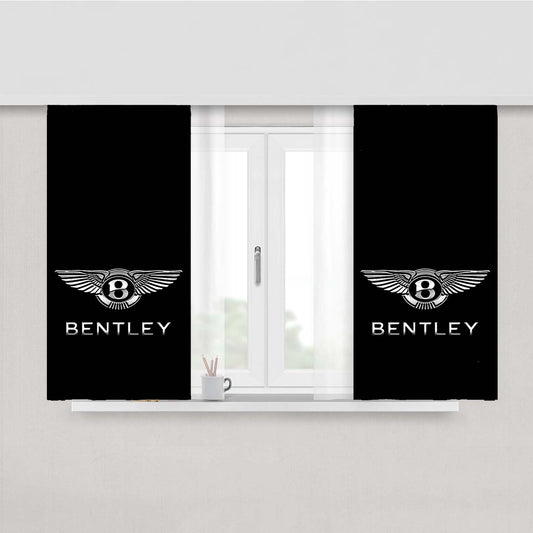 Bentley Continental Logo Peach Skin Window Curtains