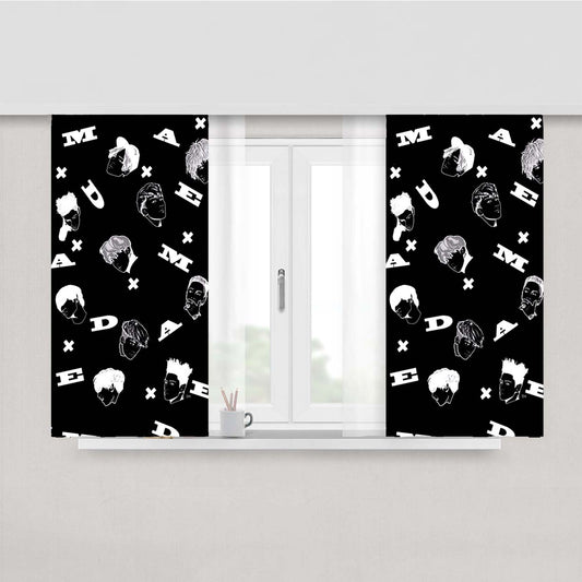 Bigbang Pattern Peach Skin Window Curtains