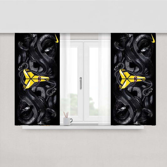 Black Mamba Nike Peach Skin Window Curtains