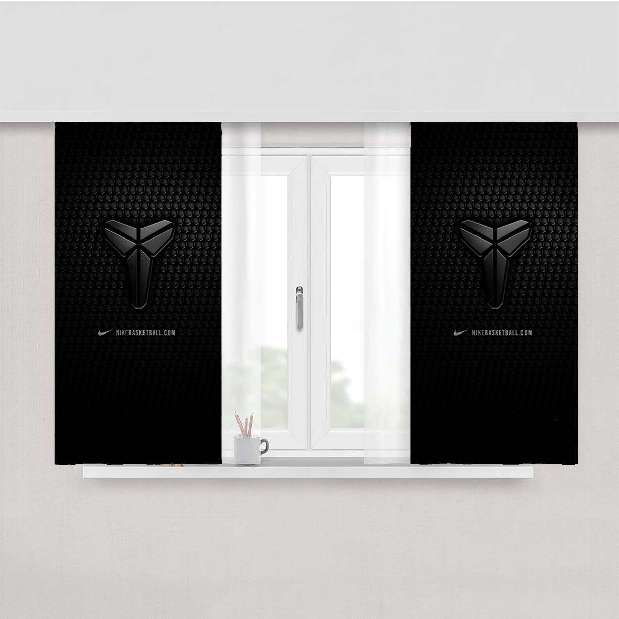 Black Mamba Nike Wallpaper Peach Skin Window Curtains