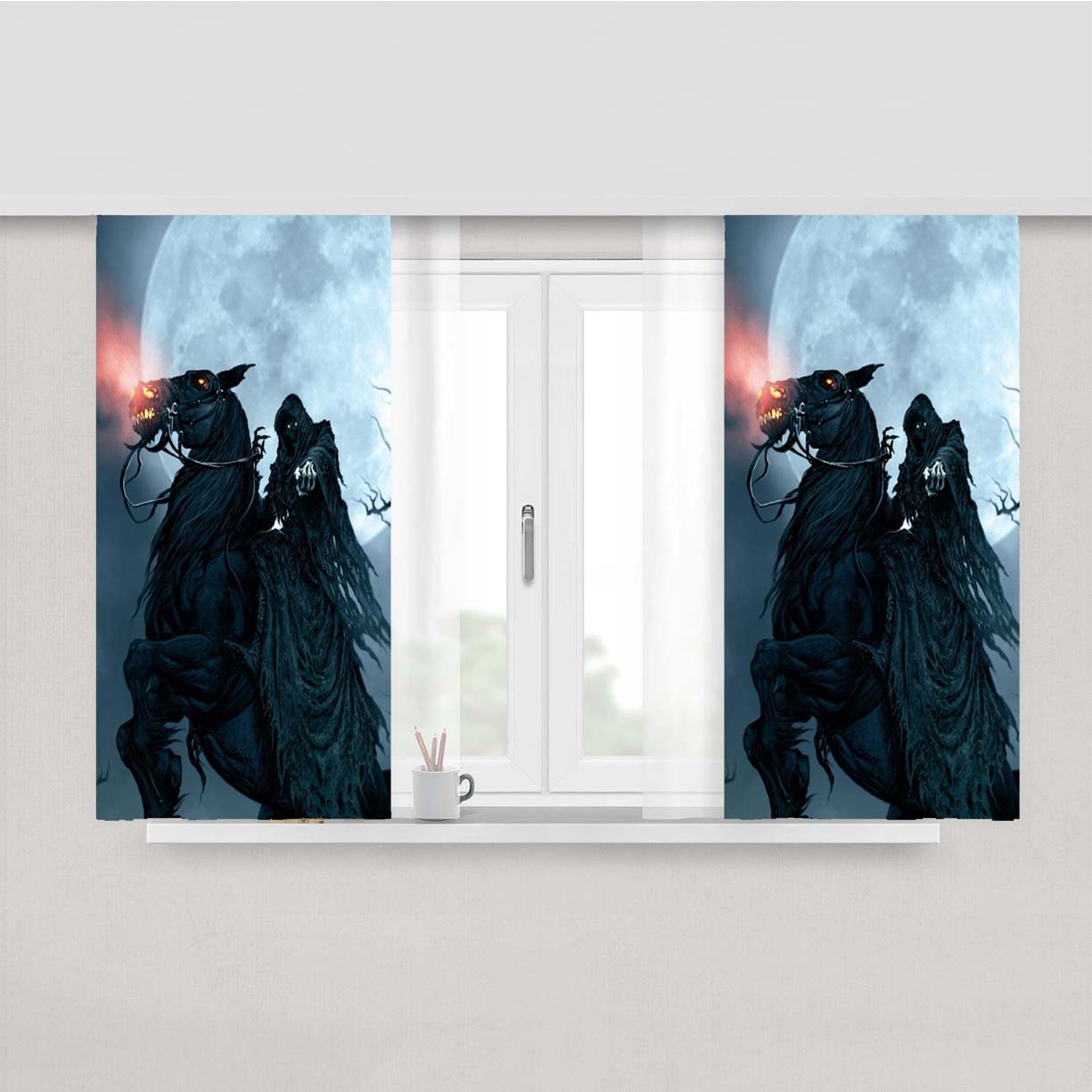 Black Riders The Lord Of The Rings Peach Skin Window Curtains