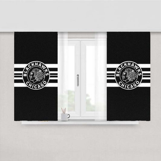 Blackhawks Chicago Peach Skin Window Curtains