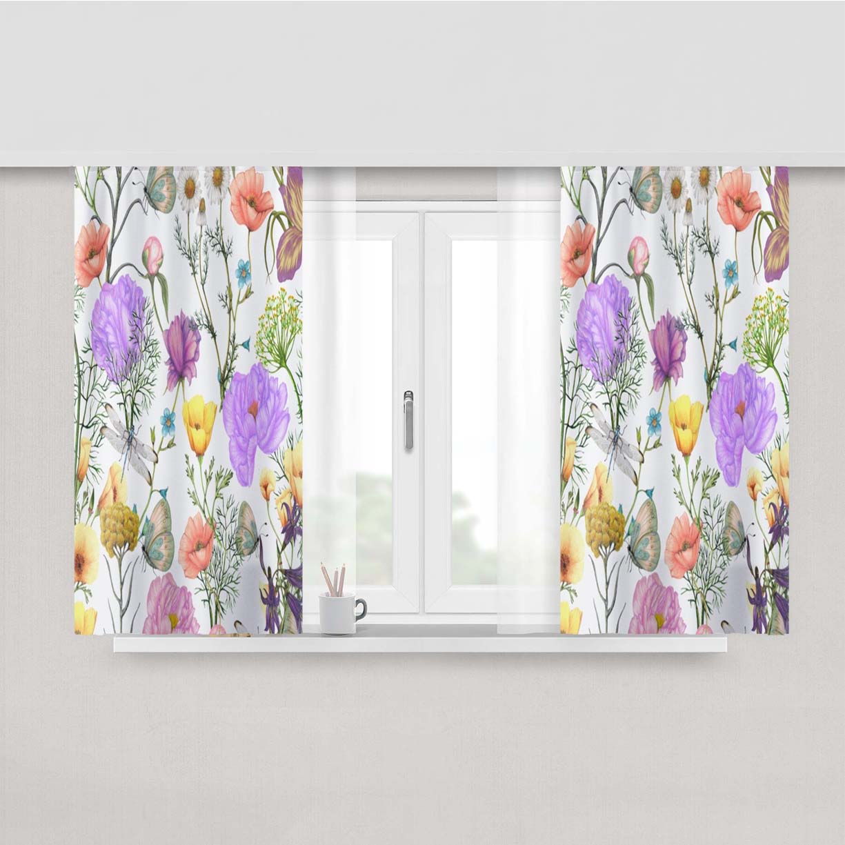 Bohemian Peach Skin Window Curtains