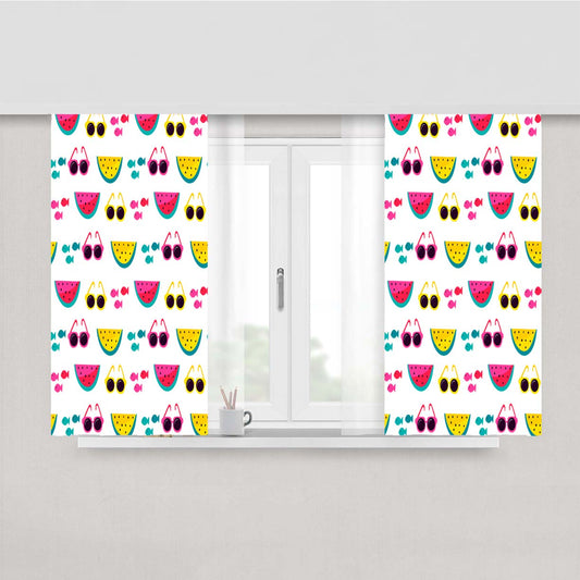 Bright Summer Patterns 08 Peach Skin Window Curtains