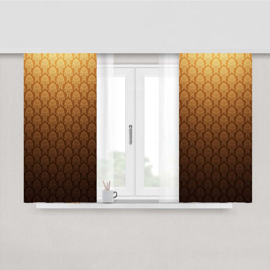Brown Orange Texture Patterns August Peach Skin Window Curtains