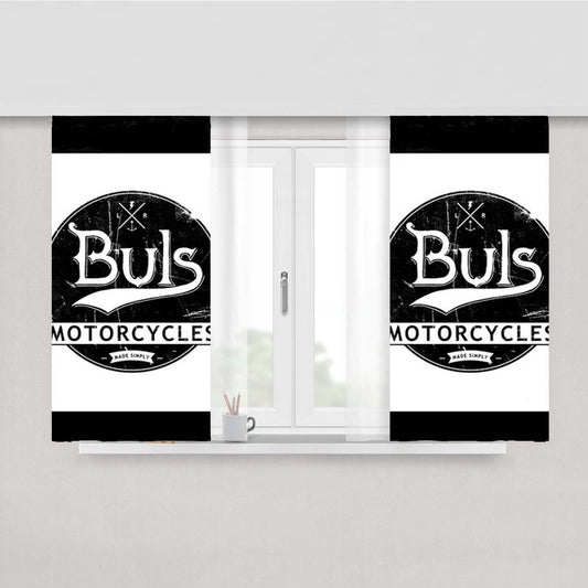Buck Motorcyles Peach Skin Window Curtains