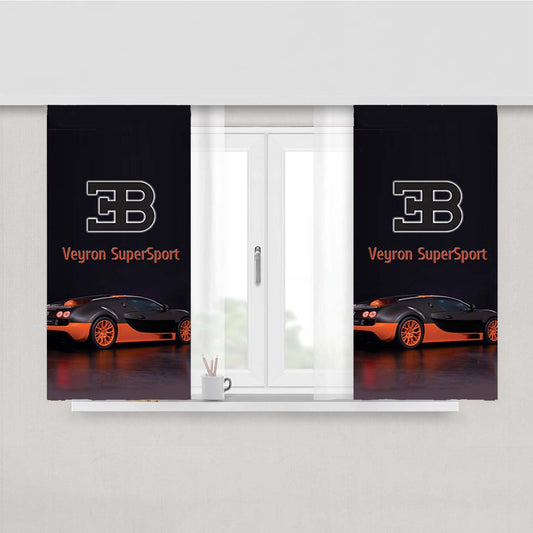Bugatti Veyron Super Sport Peach Skin Window Curtains