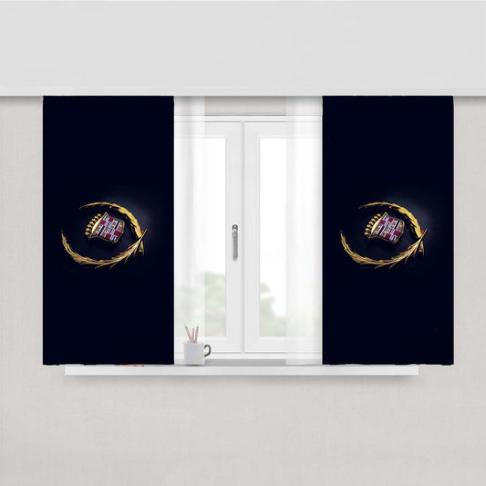Cadillac Logo Car Dark Peach Skin Window Curtains