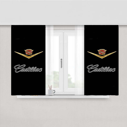 Cadillac Old Logo Peach Skin Window Curtains