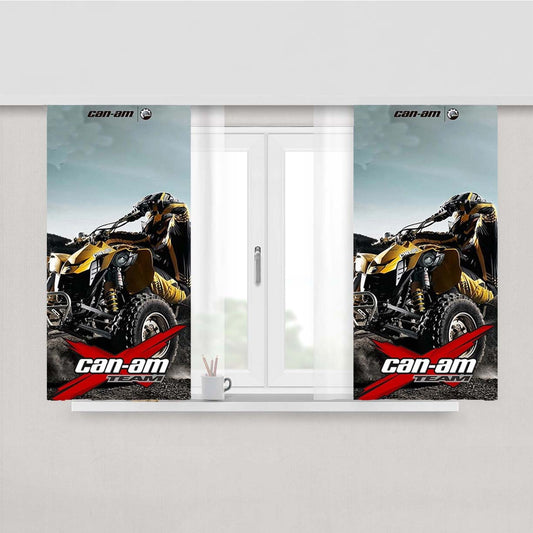 Can-Am Atv Motorcross Peach Skin Window Curtains