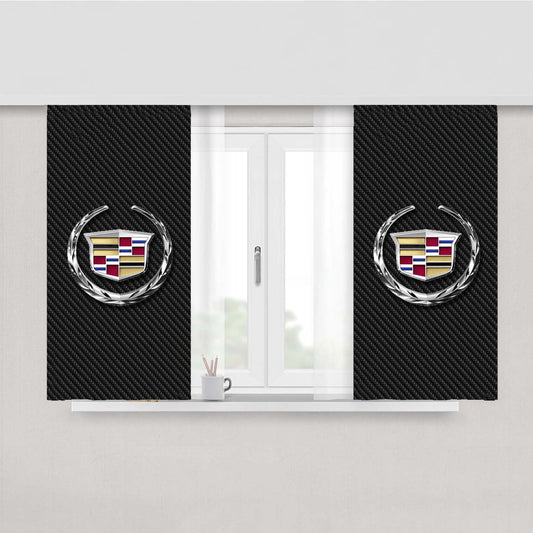 Car Cadillac Logo Peach Skin Window Curtains