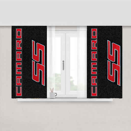 Chevrolet Camaro Ss Logo Peach Skin Window Curtains