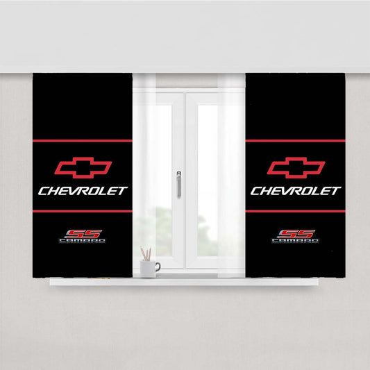 Chevrolet Camaro Ss Logo 2 Peach Skin Window Curtains