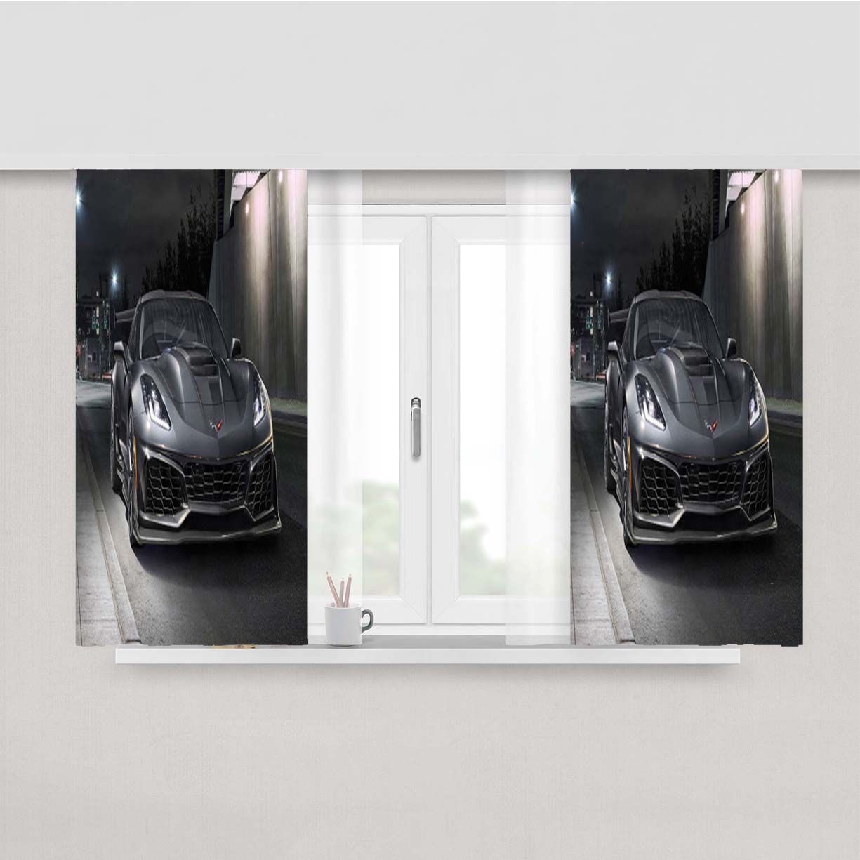 Chevrolet Corvette Zr1 Peach Skin Window Curtains