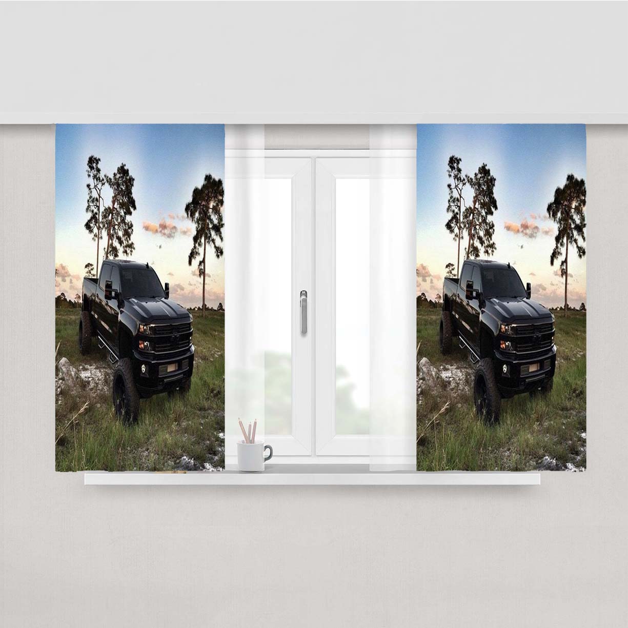 Chevrolet Silverado America Peach Skin Window Curtains