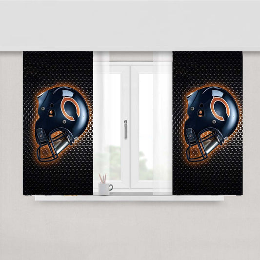 Chicago Bears Helmet Peach Skin Window Curtains